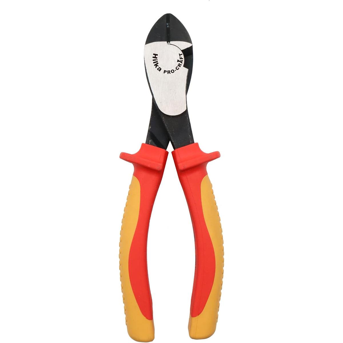Hilka VDE Heavy Duty Side Cutters 7 Inch (180mm) Chrome Vanadium Steel Orange Pliers 1000V - Image 3