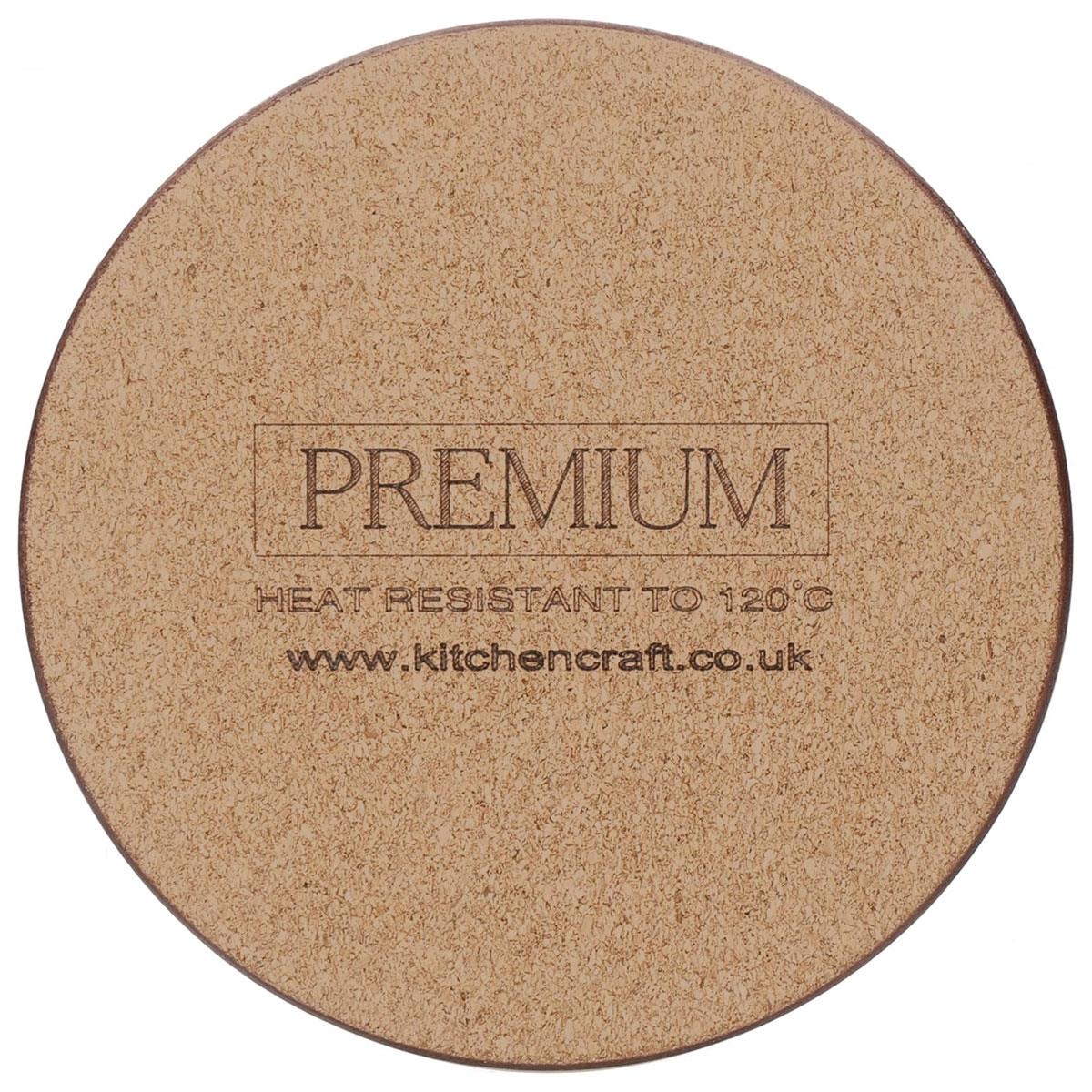 Creative Tops Duck Egg Floral Bird Cork-Back Round Coasters Set of 4 12cm Multi-Colour - Image 3