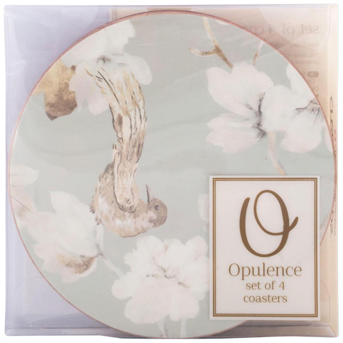Creative Tops Duck Egg Floral Bird Cork-Back Round Coasters Set of 4 12cm Multi-Colour - Image 8