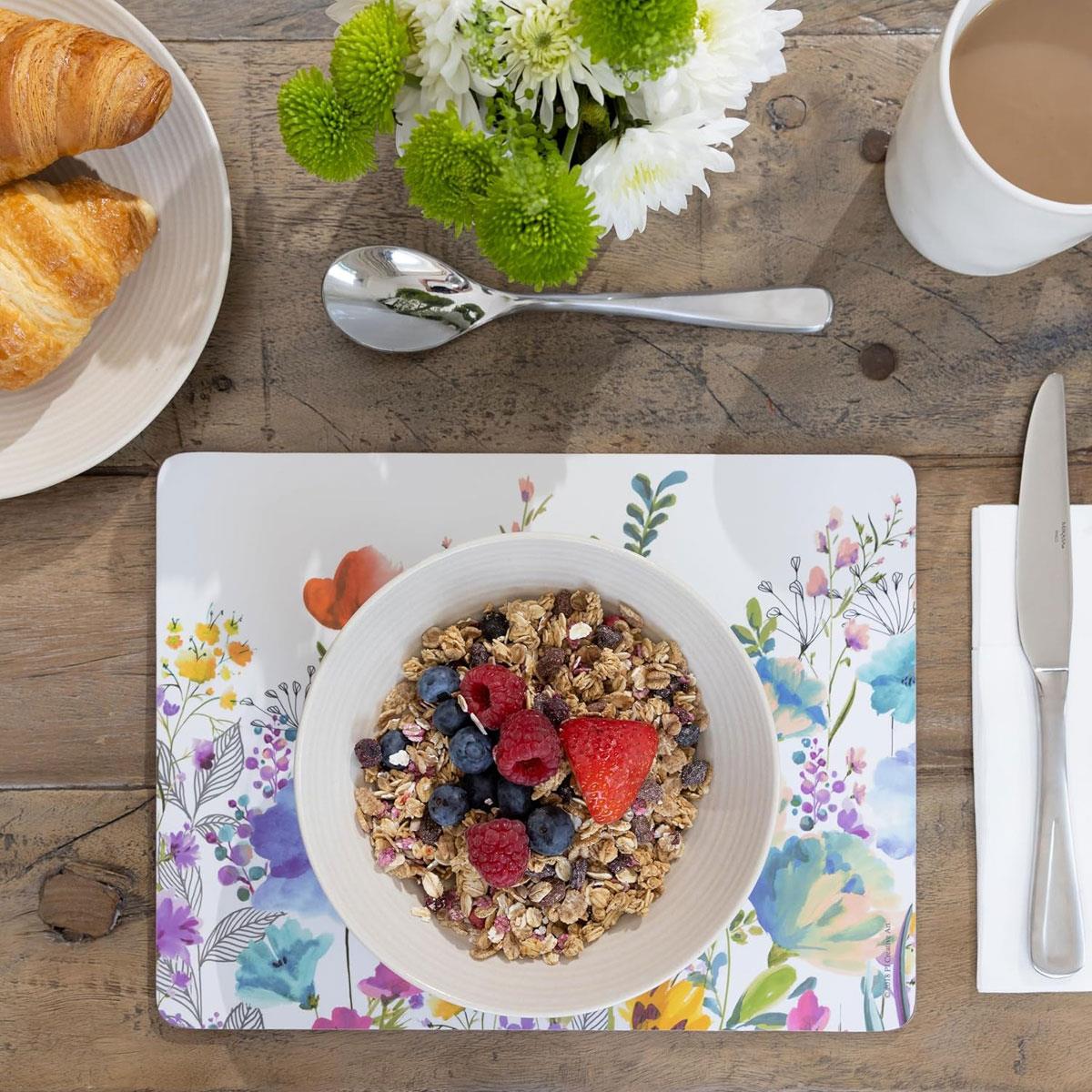 Creative Tops Meadow Floral Cork-Backed Placemats Set of 4 Rectangular 30 x 23cm Multi Colour - Image 3