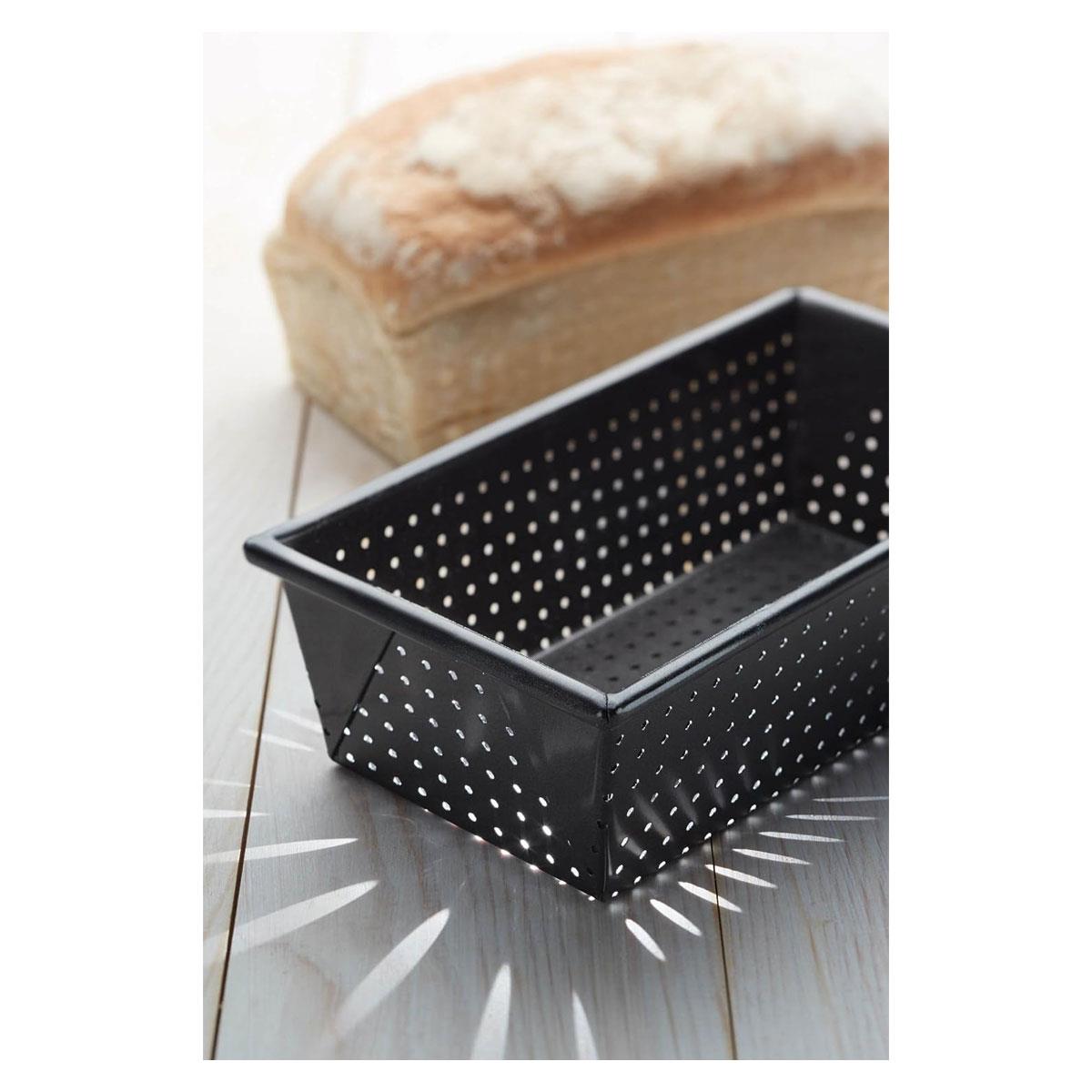 MasterClass Crusty Bake Perforated Non-Stick Loaf Tin 2lb Carbon Steel 21 x 11 x 7cm Grey - Image 2