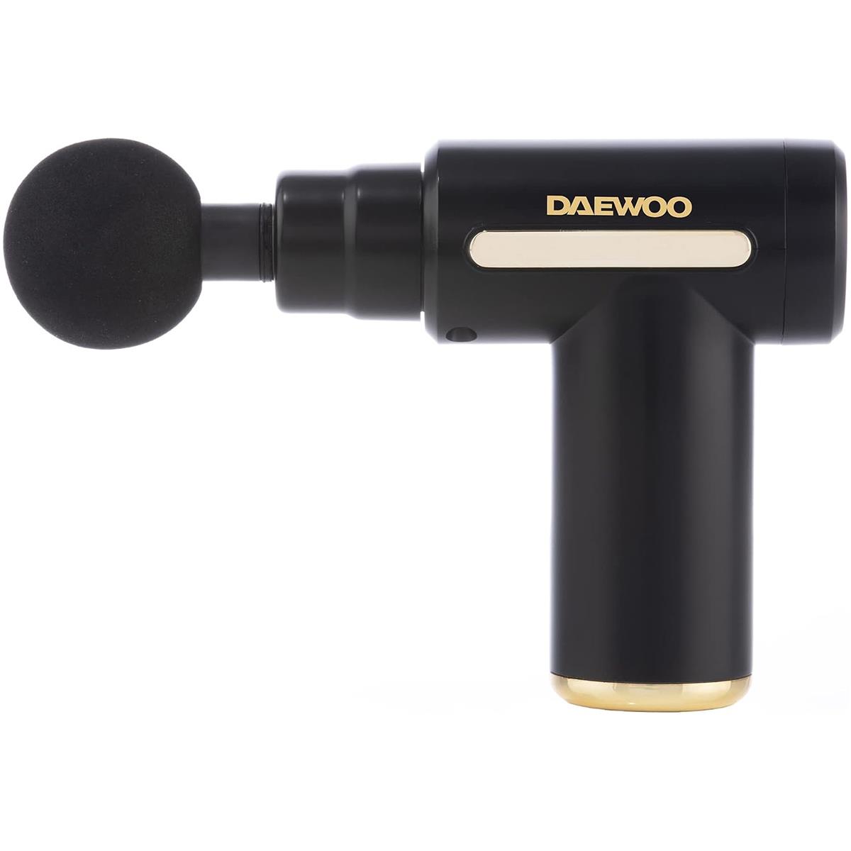 Daewoo Mini Massage Gun Percussion Deep Tissue Massager 1500mAh 4 Heads LED Touch Control Black - Image 3