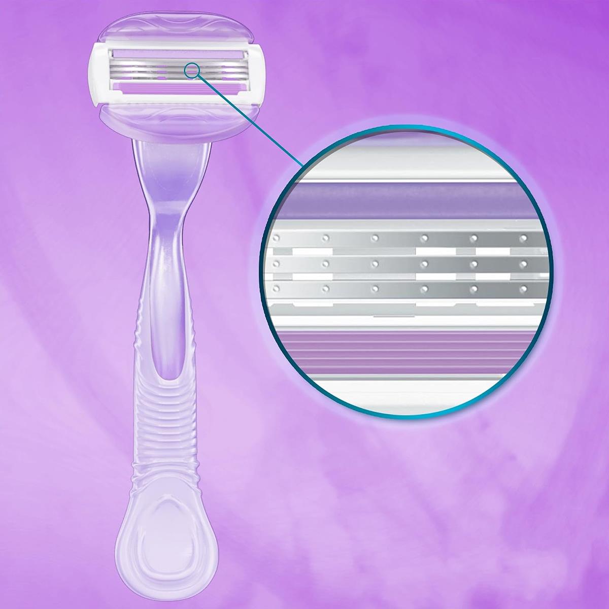 Gillette Venus ComfortGlide Spa Breeze Women's Razor Blade Refills 3-Blade Shaving Gel Cushions Pack of 8 - Image 4