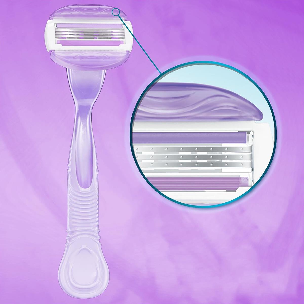 Gillette Venus ComfortGlide Spa Breeze Women's Razor Blade Refills 3-Blade Shaving Gel Cushions Pack of 8 - Image 5