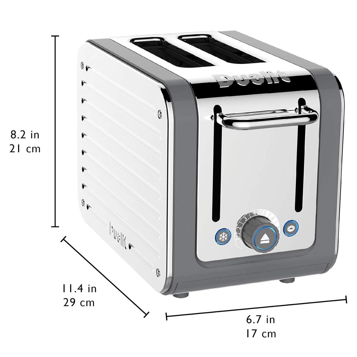 Dualit Architect 2 Slice Toaster Stainless Steel Extra-Wide Slots Ideal Toast Technology Peek & Pop Grey - Image 2