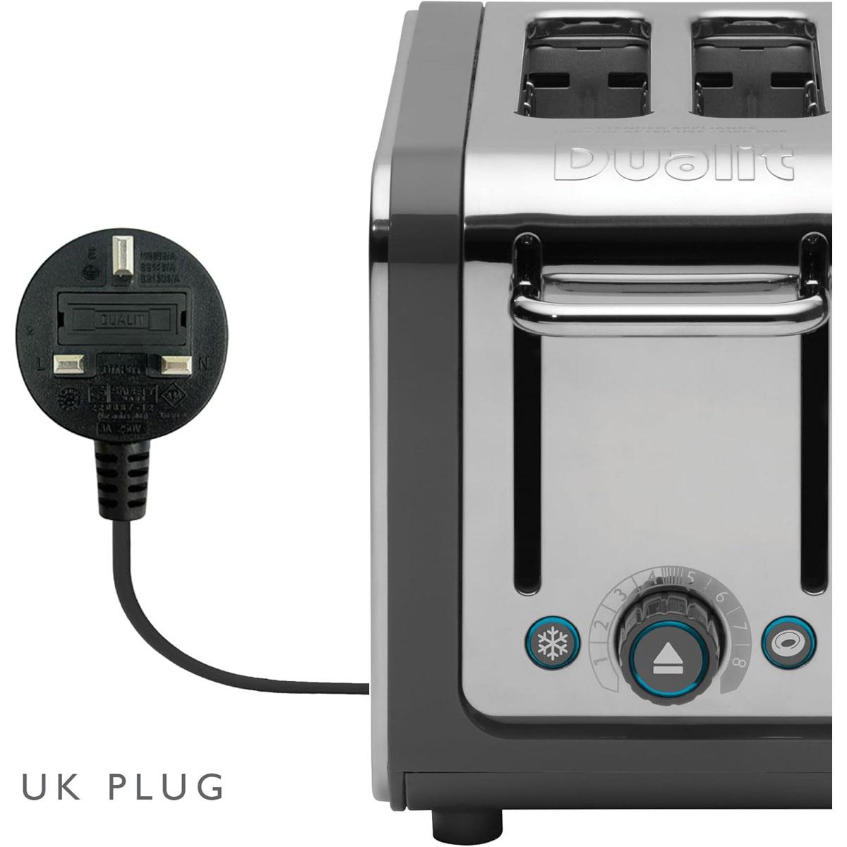 Dualit Architect 2 Slice Toaster Stainless Steel Extra-Wide Slots Ideal Toast Technology Peek & Pop Grey - Image 5