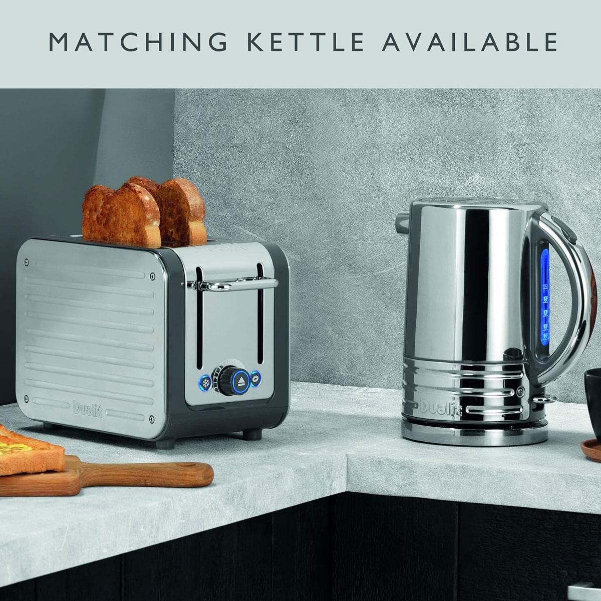 Dualit Architect 2 Slice Toaster Stainless Steel Extra-Wide Slots Ideal Toast Technology Peek & Pop Grey - Image 9
