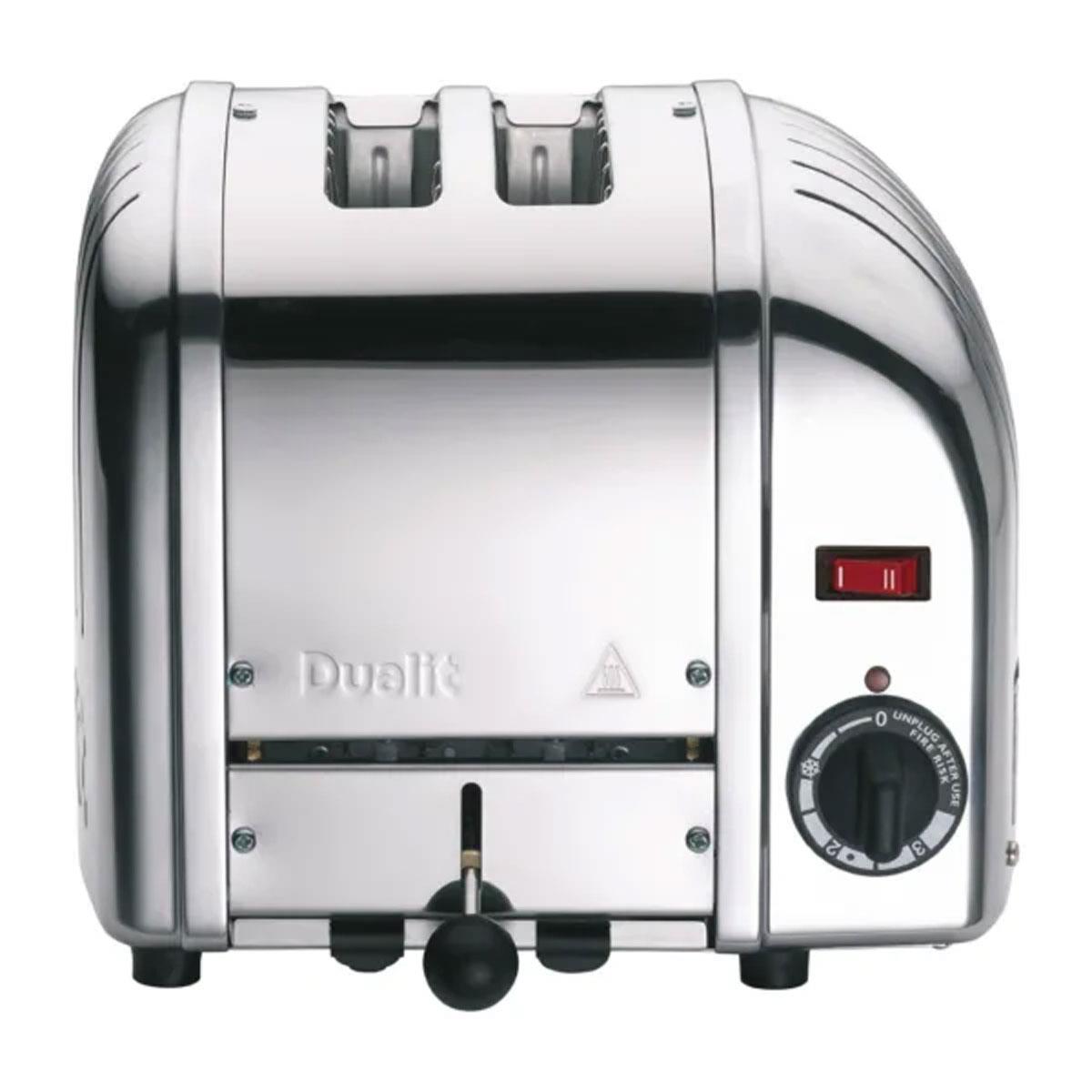 Dualit 2 Slice Vario Bread Toaster Stainless Steel 1200W Commercial Kitchen Cafe Black Silver - Image 2