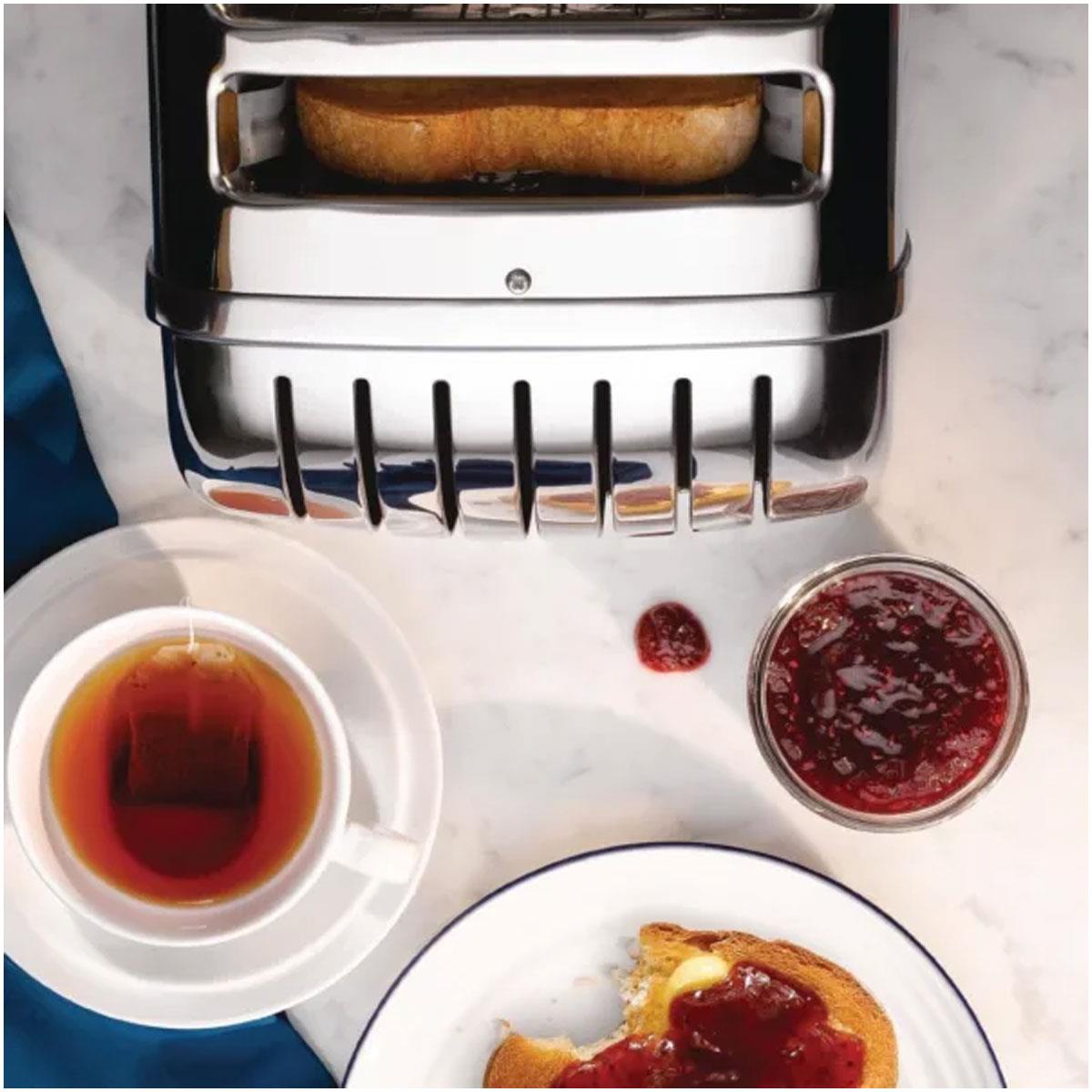 Dualit 2 Slice Vario Bread Toaster Stainless Steel 1200W Commercial Kitchen Cafe Black Silver - Image 3