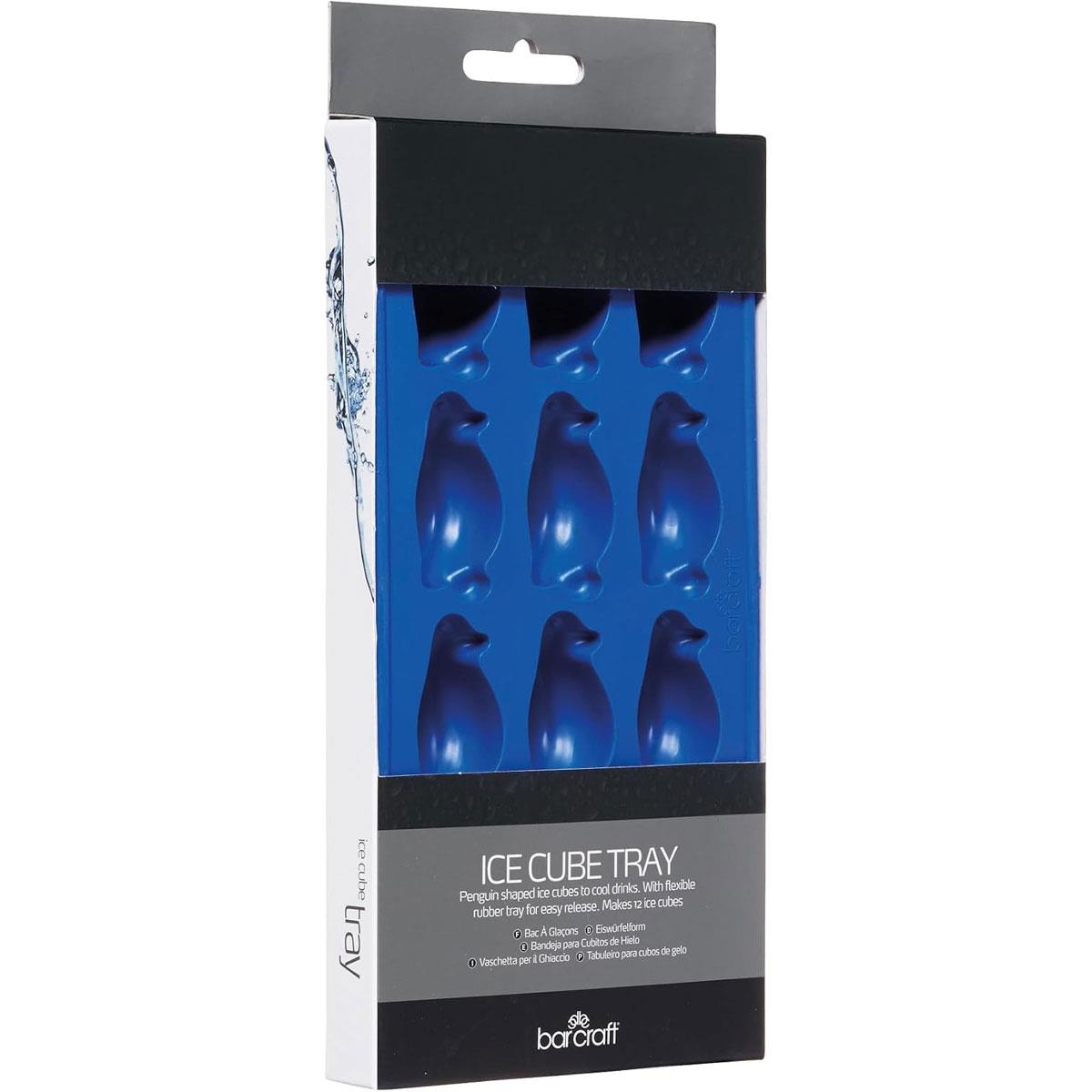BarCraft Penguin Ice Cube Tray Flexible Silicone Mould 12 Penguin-Shaped Cubes Blue 26 x 12 cm - Image 6