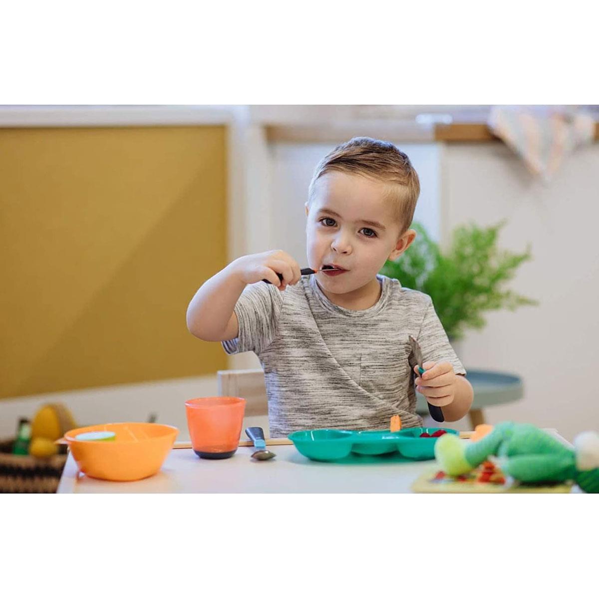 Tommee Tippee First Cutlery Set 12m+ Stainless Steel Knife Fork Spoon Chunky Handles BPA Free 3 Piece - Image 2