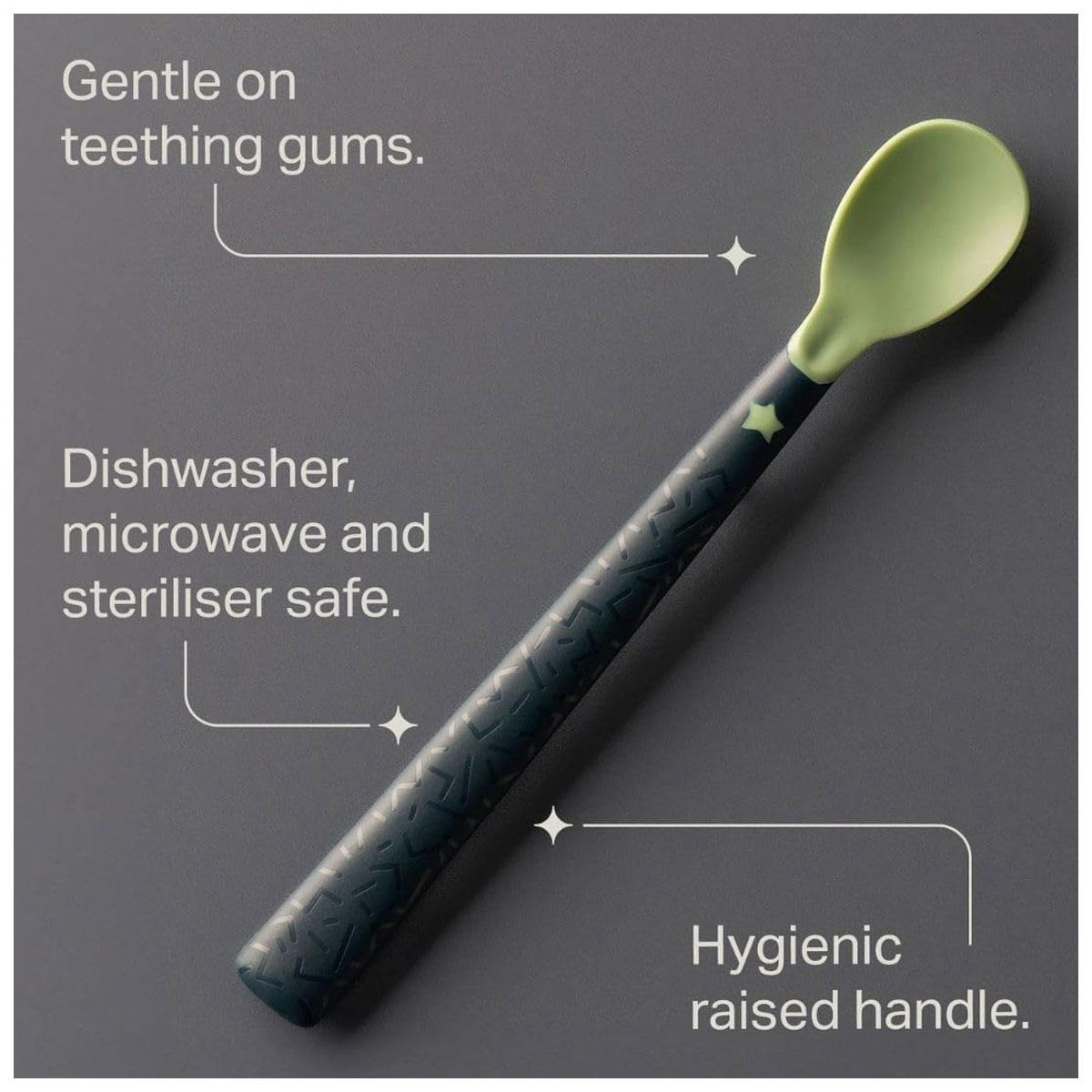 Tommee Tippee Softee Weaning Spoons 4m+ Soft Anti-Slip Handles BPA Free Dishwasher Safe Pack of 5 Multicolour - Image 4