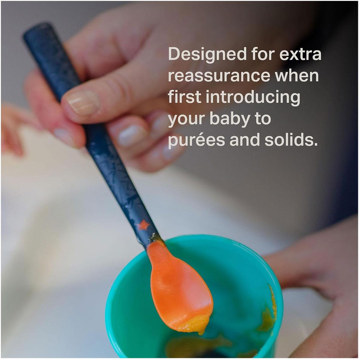 Tommee Tippee Heat Sense Weaning Spoons 4 Pack Temperature Colour Changing BPA Free Red and Yellow - Image 5