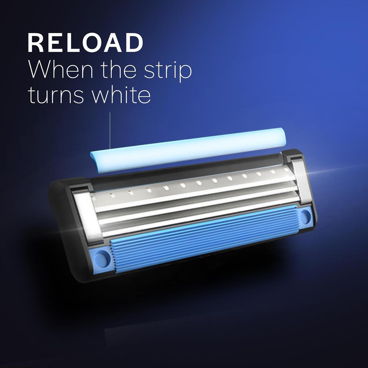 Gillette Mach3 Men's Razor With 2 Blade Refills 3 Anti-Friction Blades Lubricating Strip, Pivoting Head - Image 6