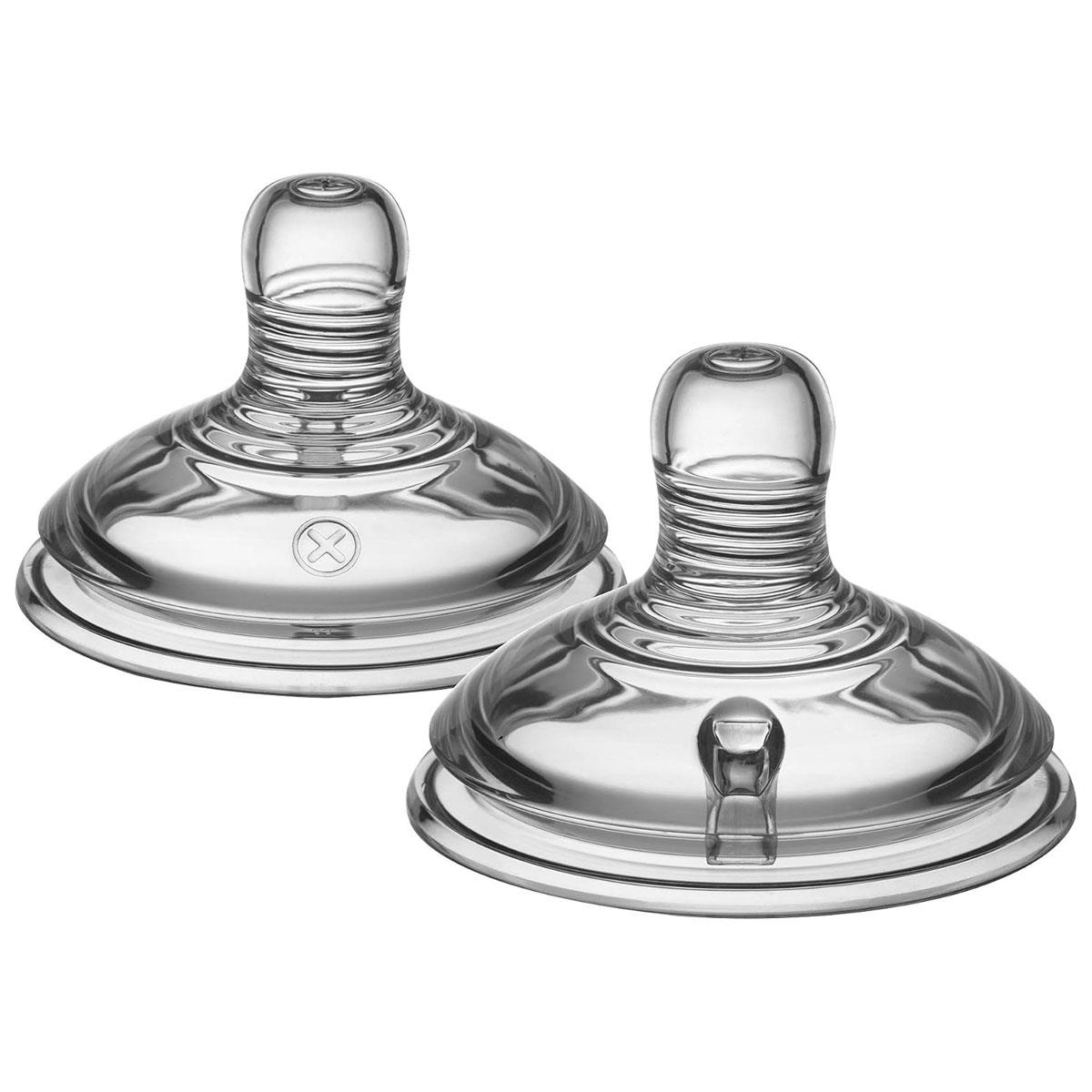 Tommee Tippee Natural Start Baby Bottle Teats Vari-Flow Breast-Like Silicone Anti-Colic BPA Free 2 Pack 0m+