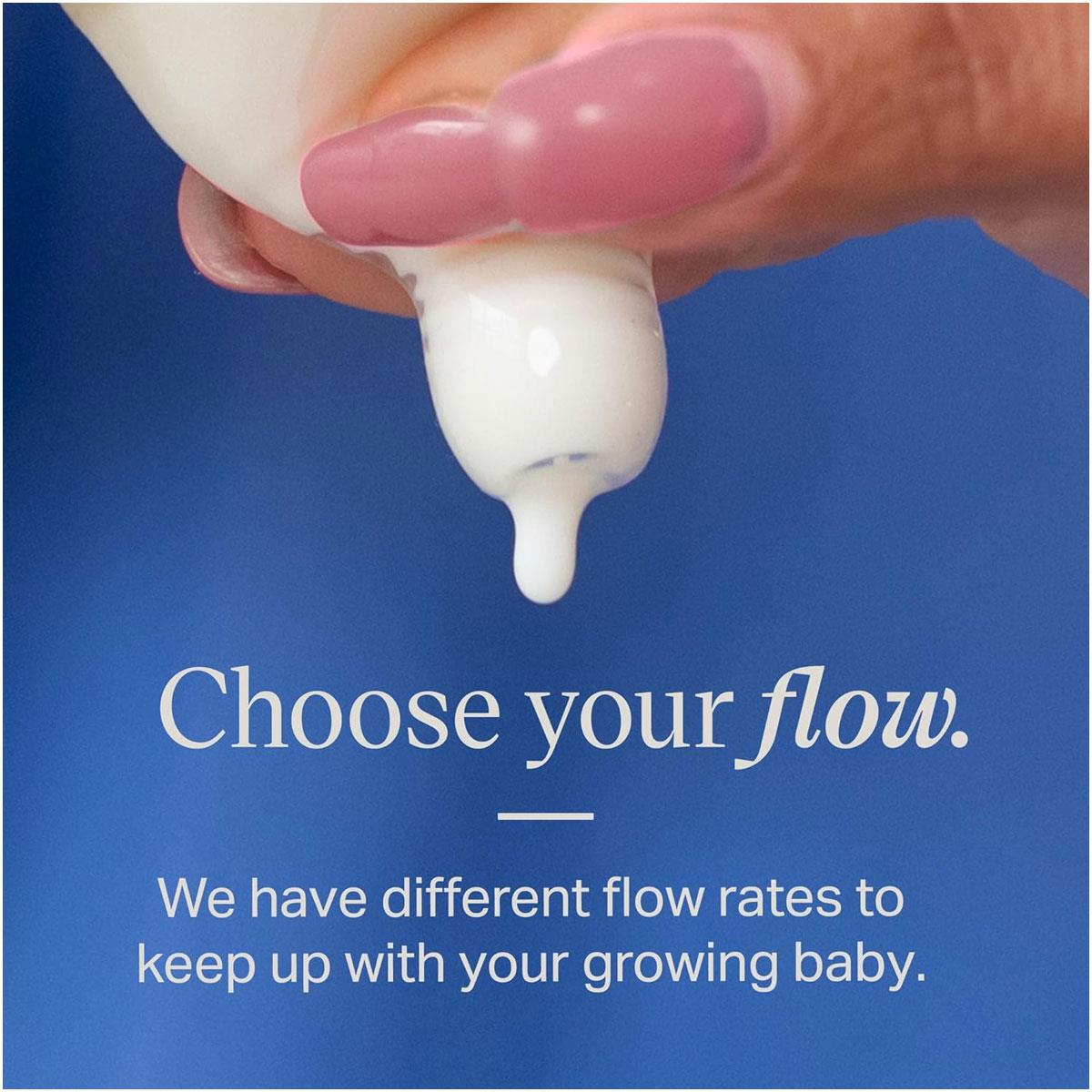 Tommee Tippee Natural Start Baby Bottle Teats Vari-Flow Breast-Like Silicone Anti-Colic BPA Free 2 Pack 0m+ - Image 6