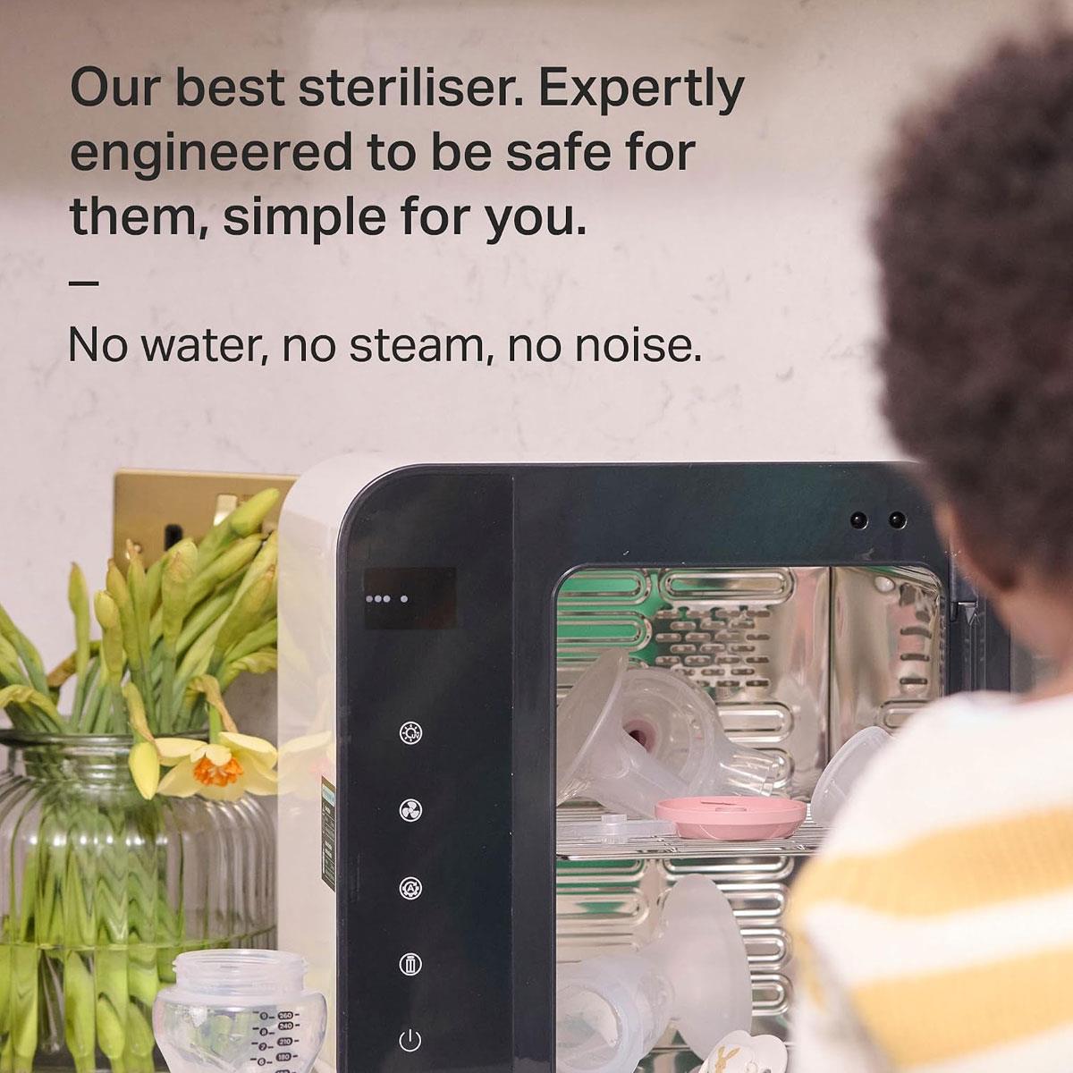 Tommee Tippee UV Baby Bottle Steriliser White 6 Bottle Capacity UV Sterilisation and Drying Storage Mode - Image 5