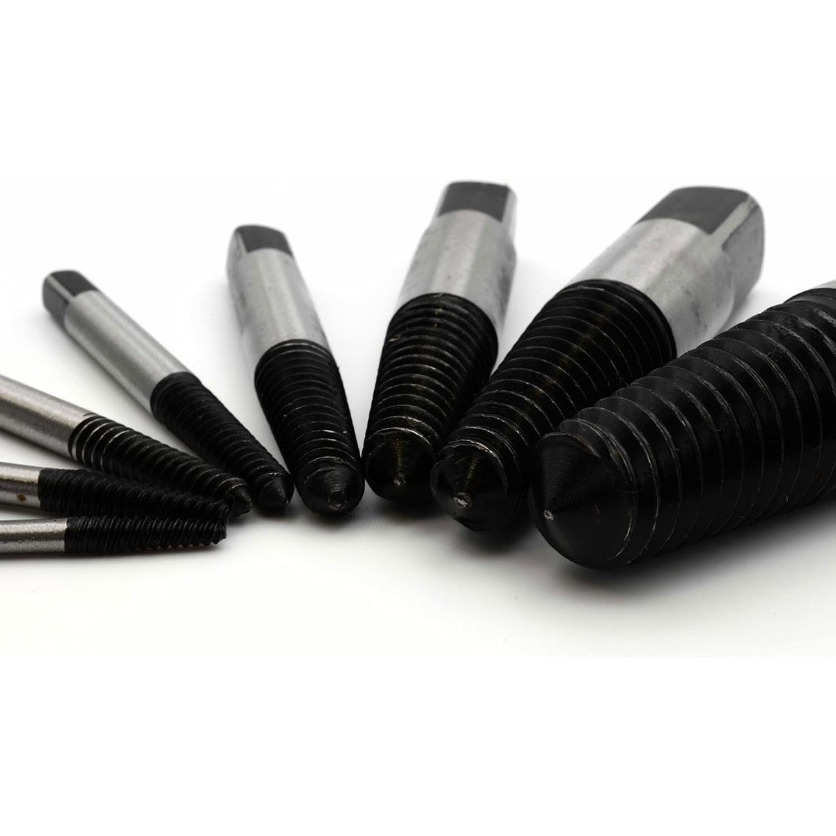 Hilka 8-Piece Stud Screw Extractor Set 4-24mm High Grade Tool Steel with Carry Case - Image 6