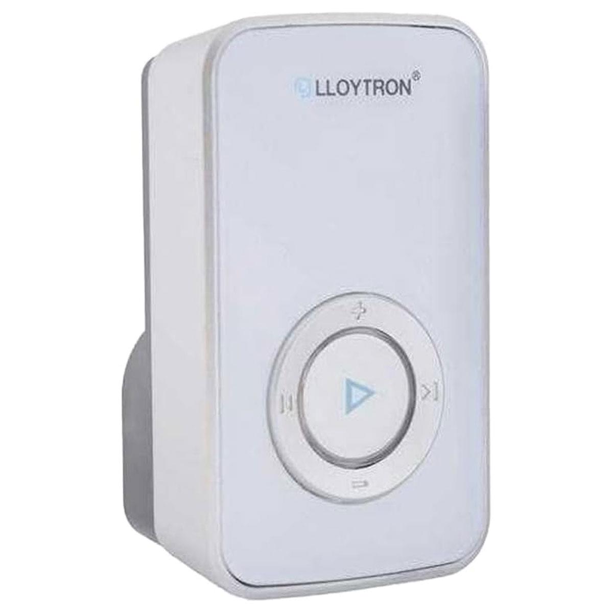Lloytron MIP3 Wireless Doorbell Kit 32 Melodies 200m Range Plug-In Chime Waterproof Bell Push White