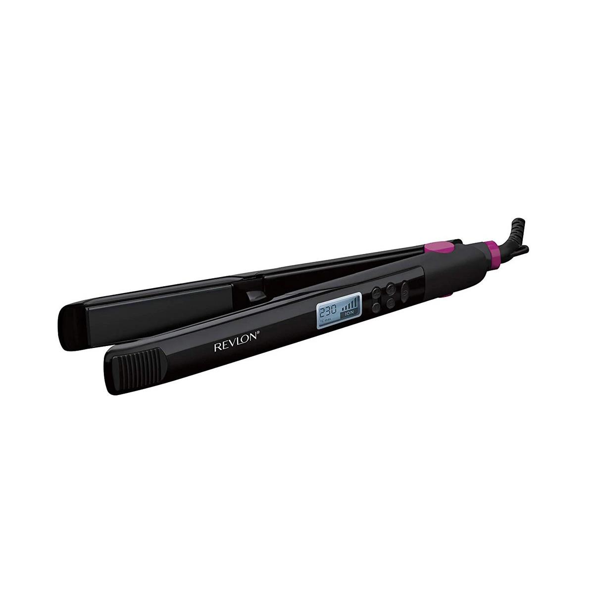 Revlon Perfect Heat Digital Hair Straightener 230°C Ceramic Titanium Plates Ionic Anti-Frizz Black - Image 2