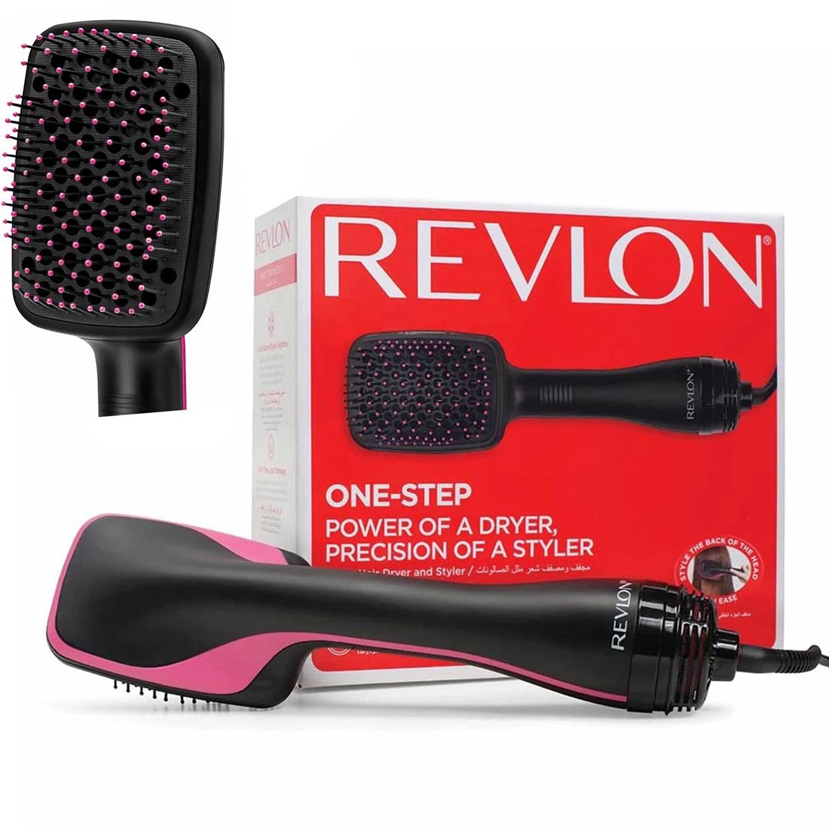 Revlon One Step Hair Dryer Styler Brush Ionic 2 Heat Settings Cool Shot Detangling Bristles UK Plug