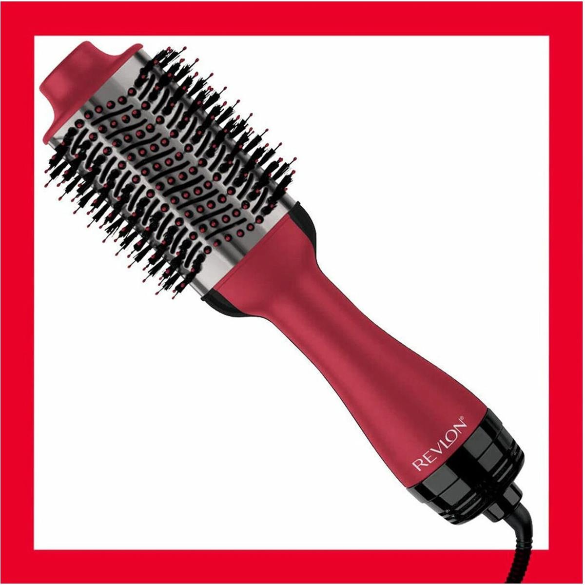 Revlon One Step Titanium Hair Dryer Volumiser 3 Heat 2 Speed Ionic Oval Brush Red Special Edition - Image 2