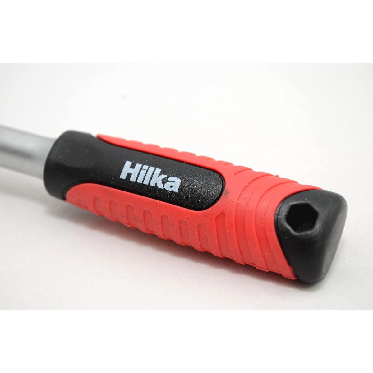 Hilka 1/4" Drive 72-Tooth Quick Release Ratchet 130mm Chrome Vanadium Steel Soft Grip - Image 3