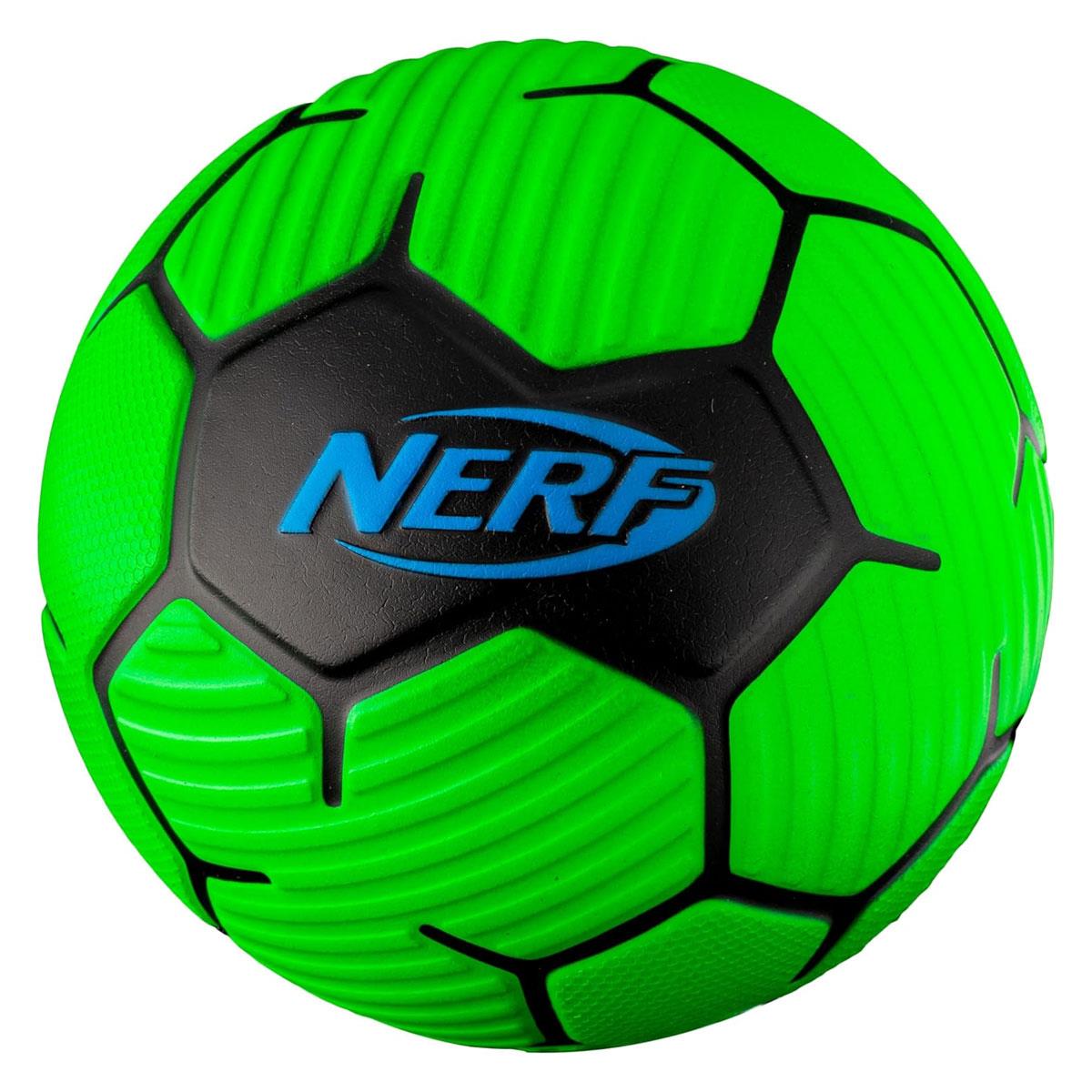 Nerf Proshot Mini Foam Soccer Ball 7 Inch Soft Textured Grip Indoor & Outdoor Green and Black Kids