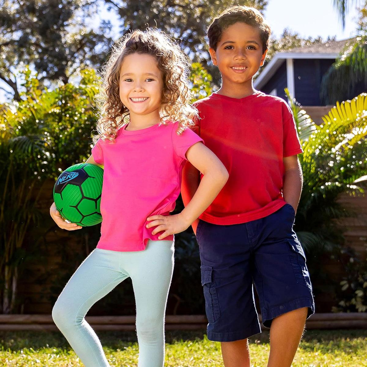 Nerf Proshot Mini Foam Soccer Ball 7 Inch Soft Textured Grip Indoor & Outdoor Green and Black Kids - Image 7