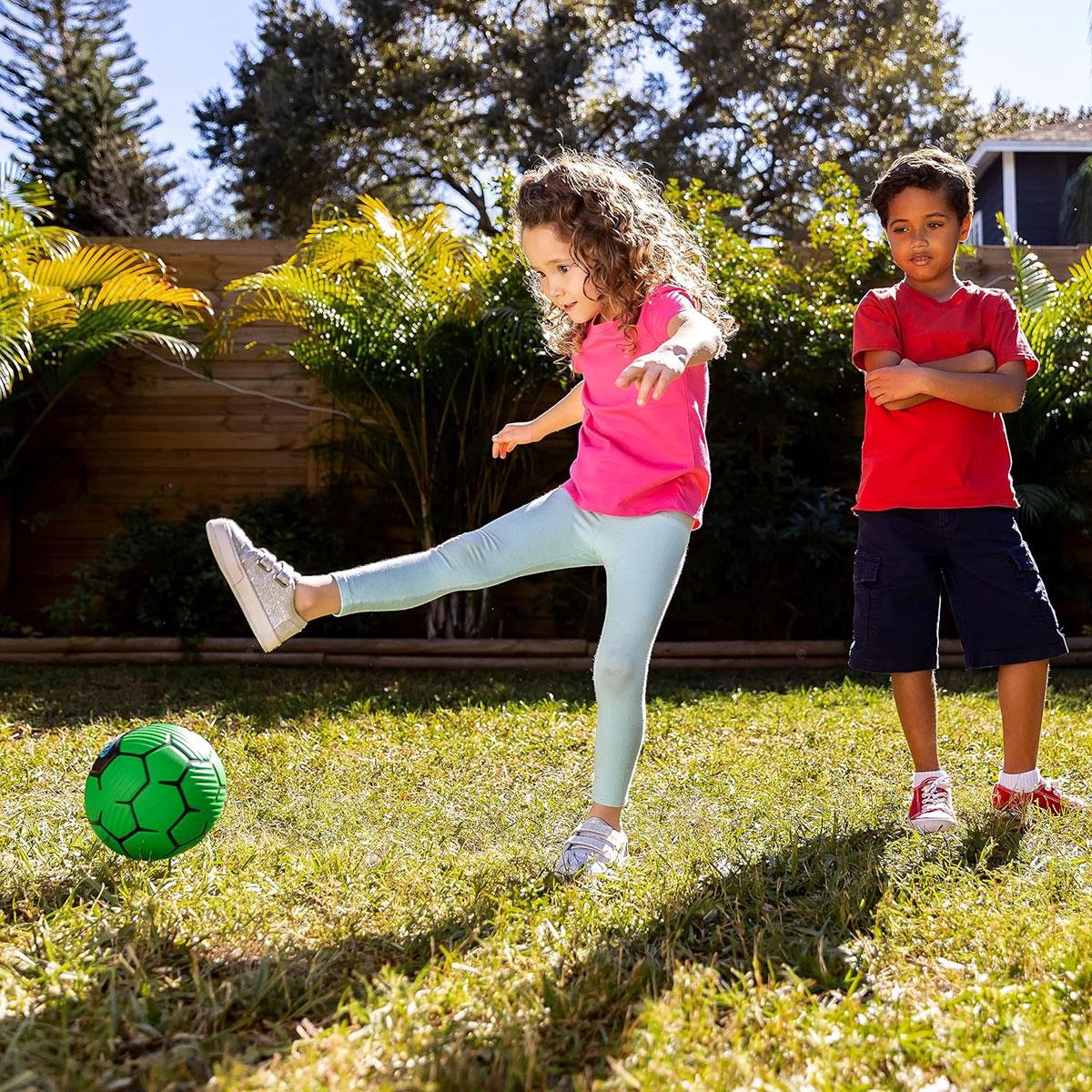 Nerf Proshot Mini Foam Soccer Ball 7 Inch Soft Textured Grip Indoor & Outdoor Green and Black Kids - Image 11