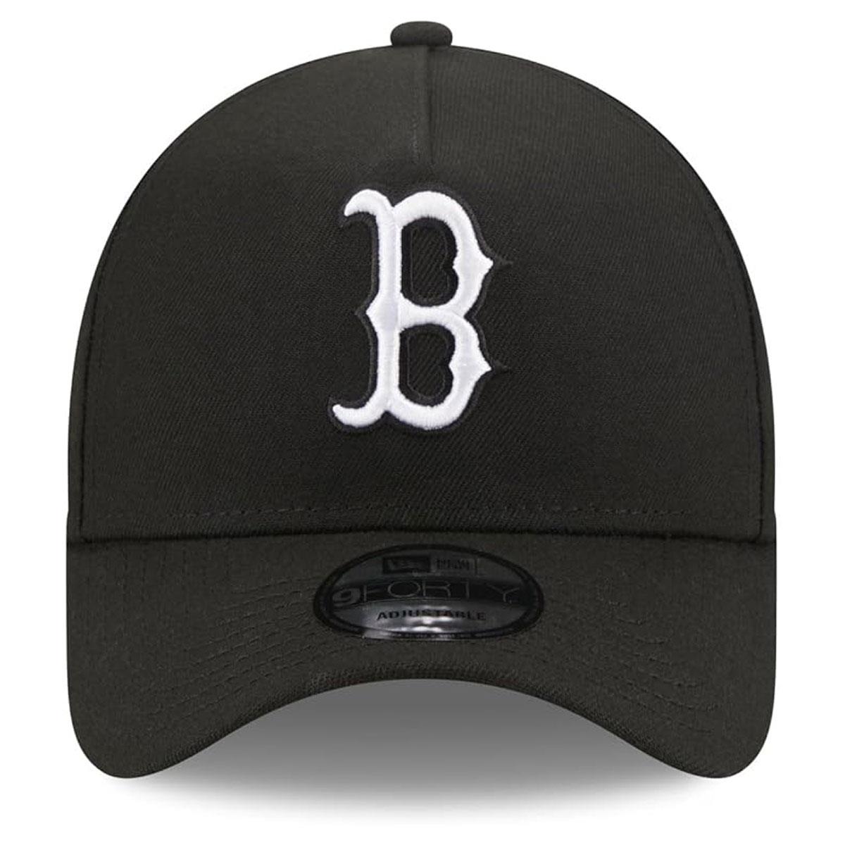 New Era 9FORTY A-Frame Boston Red Sox Baseball Cap 100% Polyester Black Adjustable Snapback One Size - Image 2