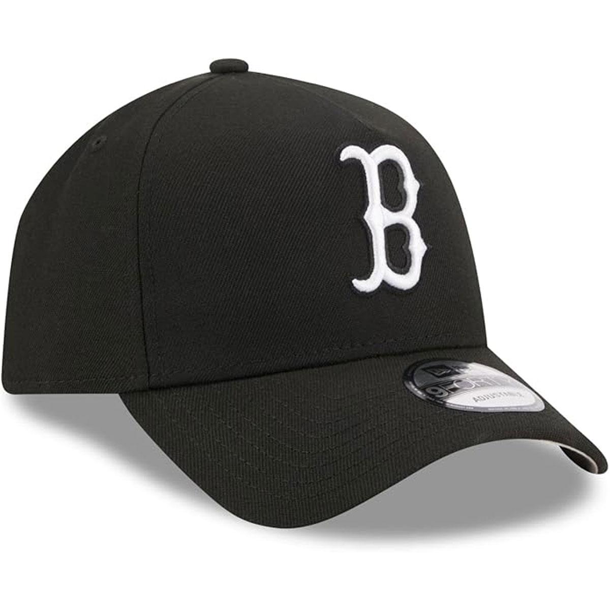 New Era 9FORTY A-Frame Boston Red Sox Baseball Cap 100% Polyester Black Adjustable Snapback One Size - Image 3
