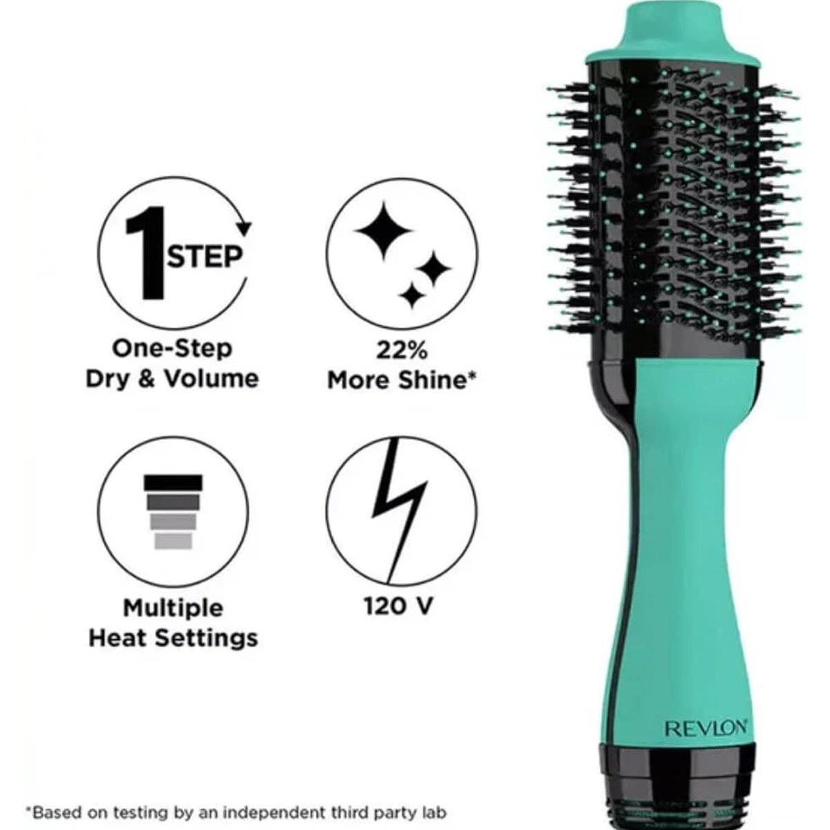 Revlon One Step Hair Dryer Volumiser Ionic Ceramic Oval Brush 3 Heat Settings UK -Teal Edition - Image 4