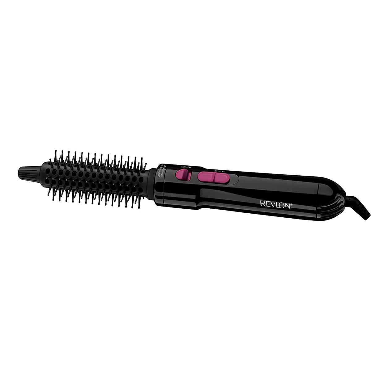 Revlon Hot Air Styler Curling Brush 200W Tangle Free 19mm And 25mm Heads 2 Heat Speed Settings -Black - Image 2