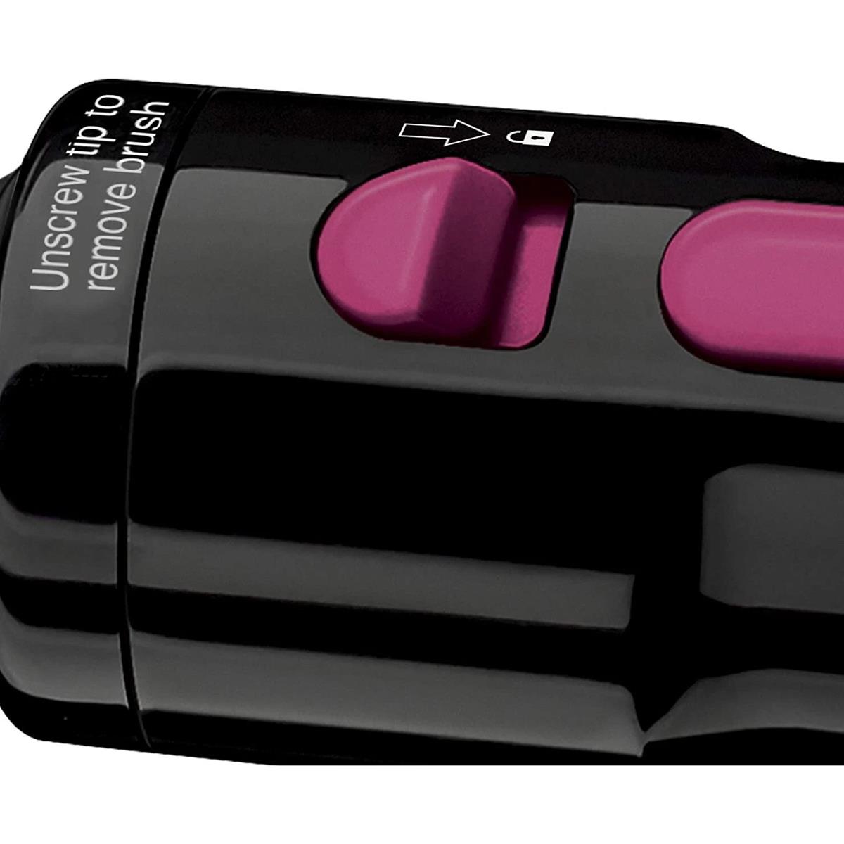 Revlon Hot Air Styler Curling Brush 200W Tangle Free 19mm And 25mm Heads 2 Heat Speed Settings -Black - Image 5