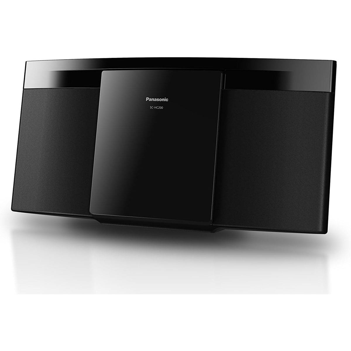 Panasonic Micro HiFi System 20W Stereo CD Player FM Radio Bluetooth & USB Playback Black - Image 2