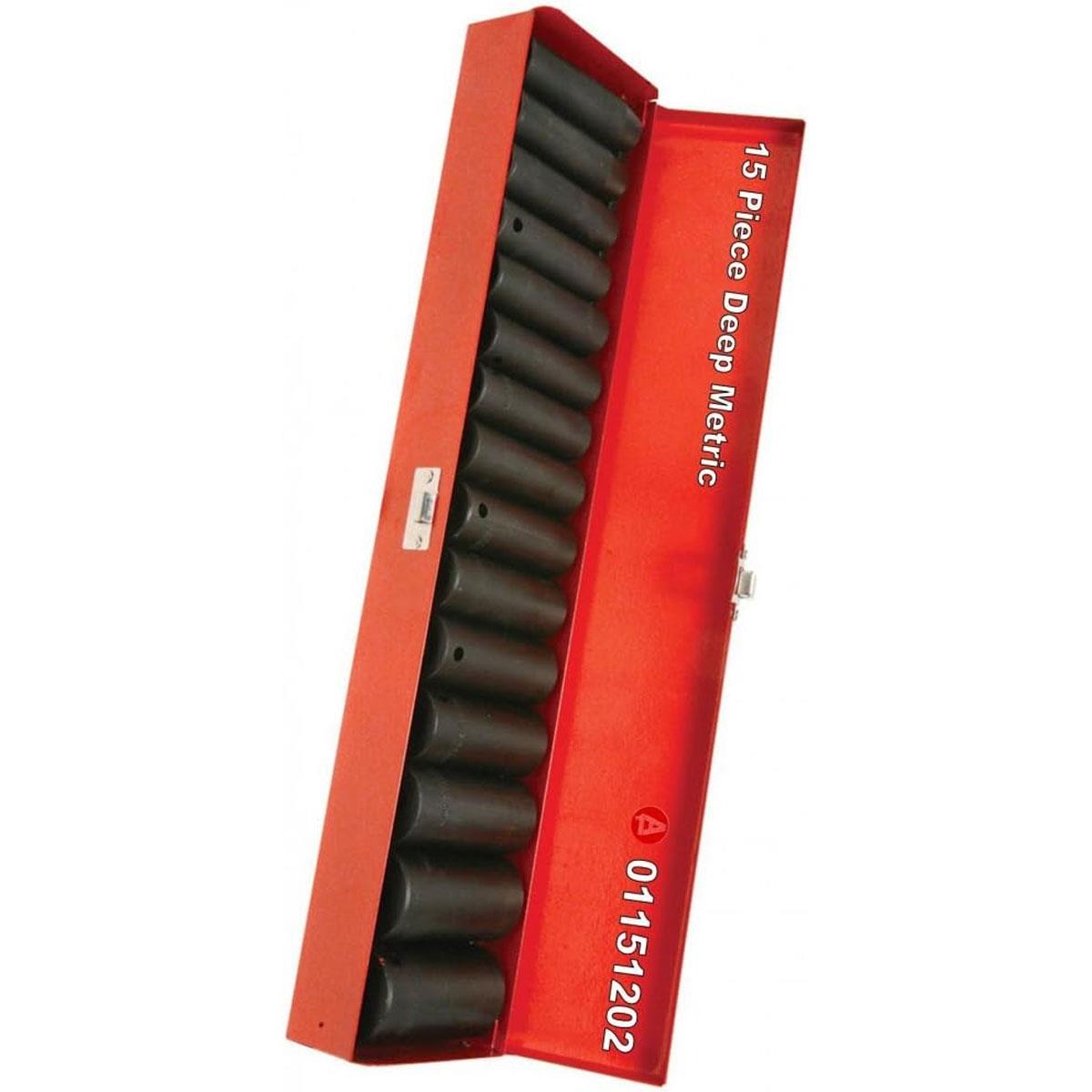 Hilka 1/2-Inch Deep Impact Socket Set 15-Piece Chrome Molybdenum Steel 6-Point 10-30mm - Image 3