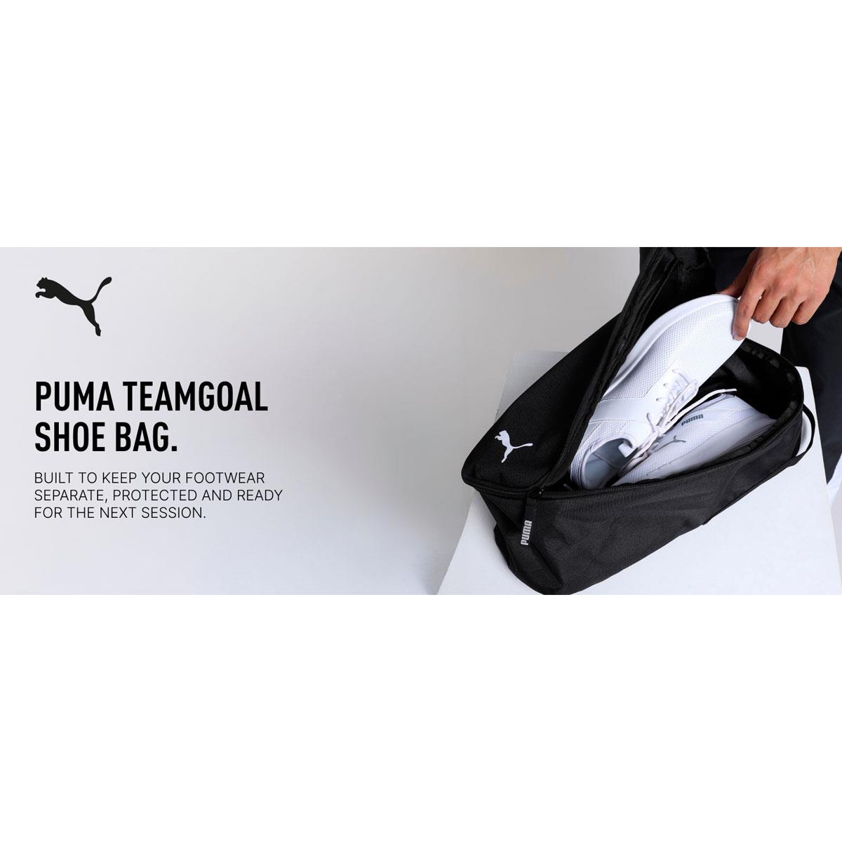 PUMA teamGOAL Shoe Bag 10L Sports Shoe Storage Bag Ventilation Holes Carry Handle Synthetic Material Black - Image 9