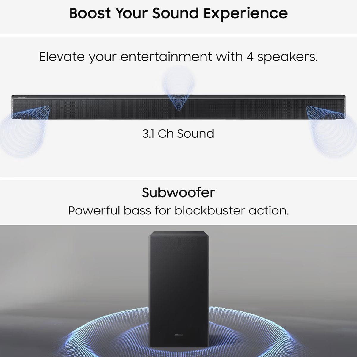 Samsung B650F B-Series Soundbar 3.1ch with Wireless Subwoofer Dolby Audio DTS Virtual:X Q-Symphony Bluetooth Black - Image 3