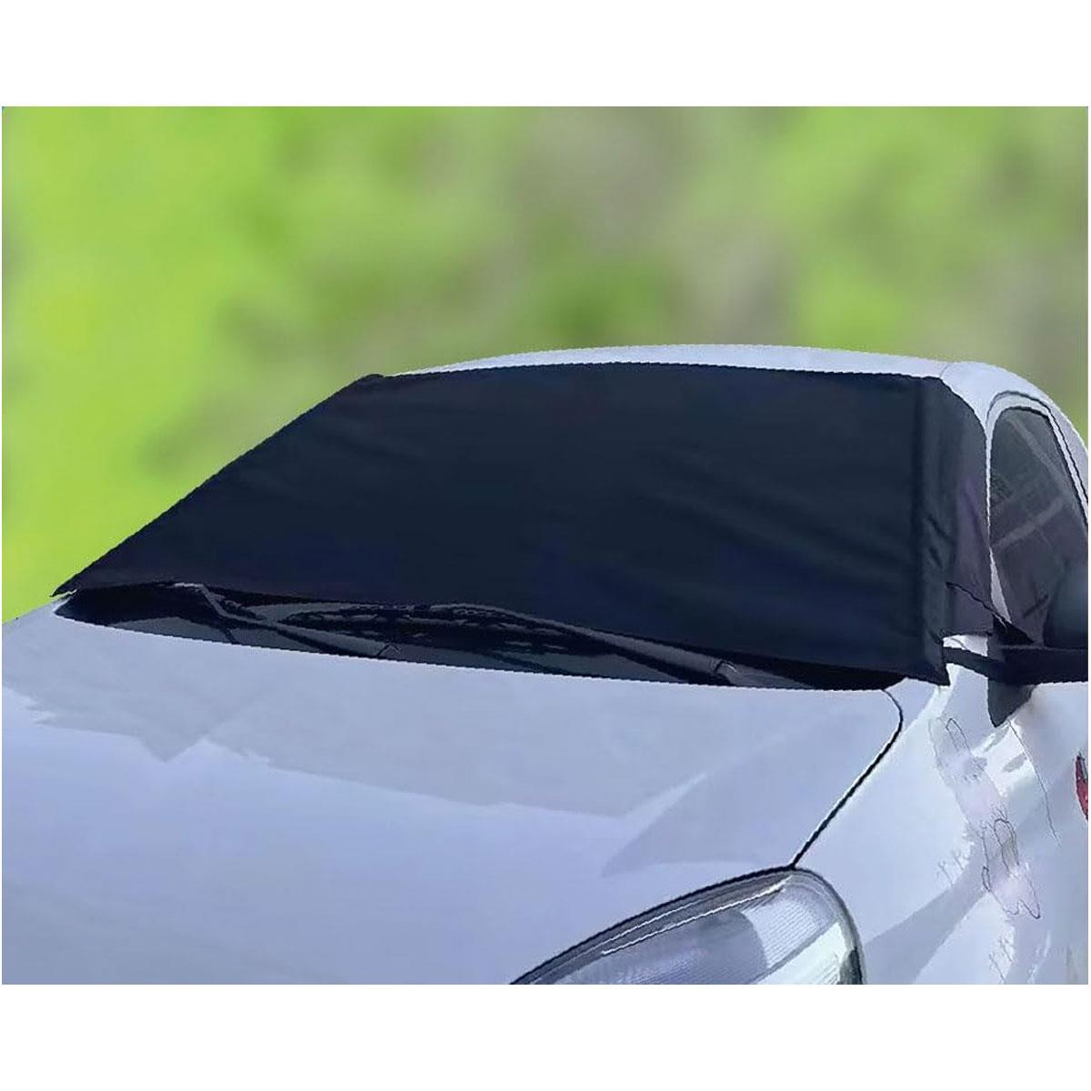 Hilka Heavy Duty Winter Windscreen Cover for Cars Black Universal Fit 140 x 70 cm - Image 2