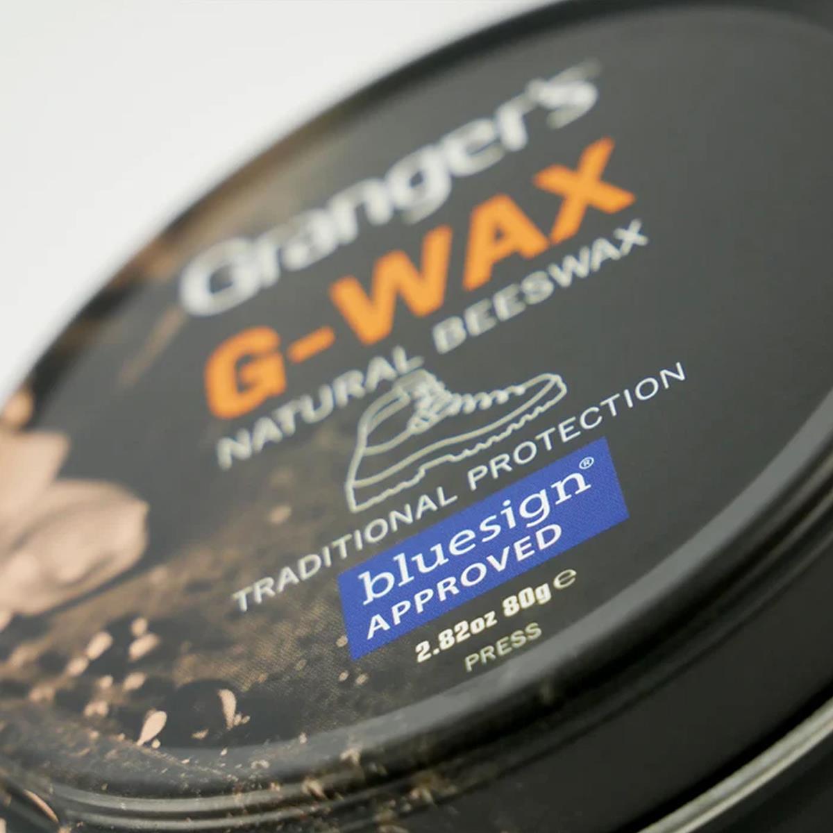 Grangers G-Wax Leather Footwear Protection Wax Tin Natural Beeswax PFC-Free 80g - Image 3