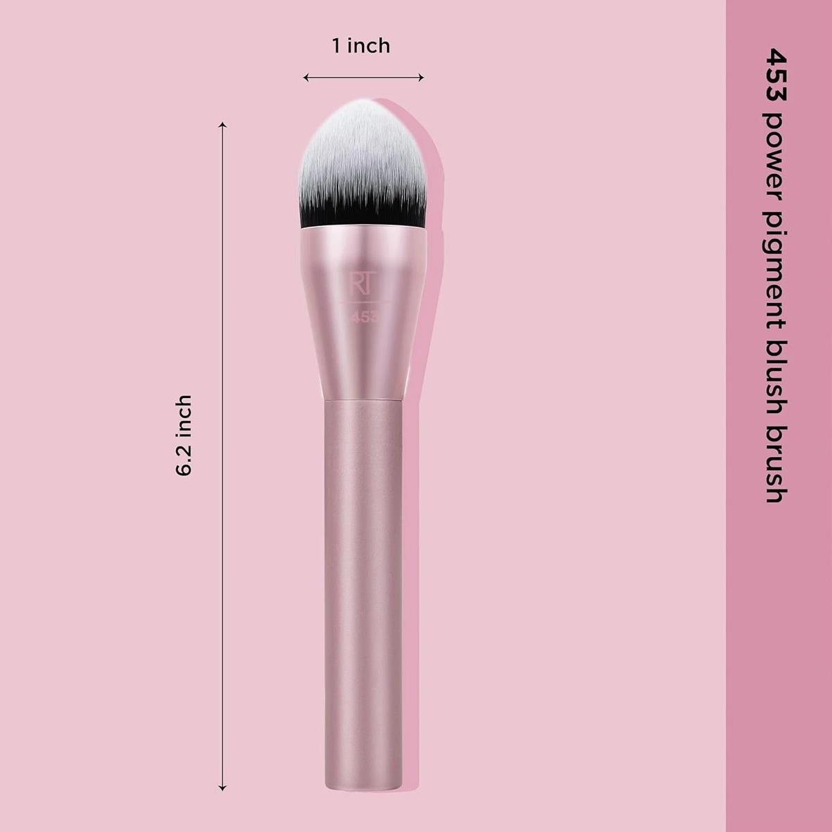 Real Techniques Power Pigment Blush Brush Pink With Dense Synthetic Bristles For Cream And Liquid Blush Contour And Highlight - Image 5