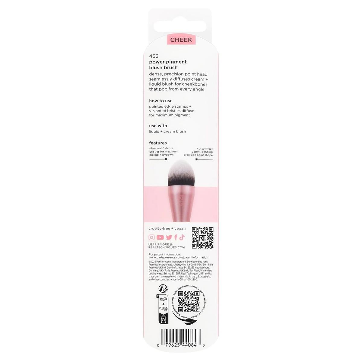 Real Techniques Power Pigment Blush Brush Pink With Dense Synthetic Bristles For Cream And Liquid Blush Contour And Highlight - Image 8