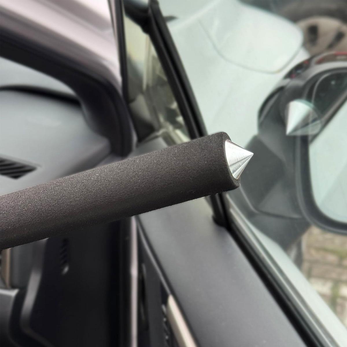 Hilka Steering Wheel Lock with Safety Hammer Black Alloy Steel Weather Resistant 3 Keys - Image 5