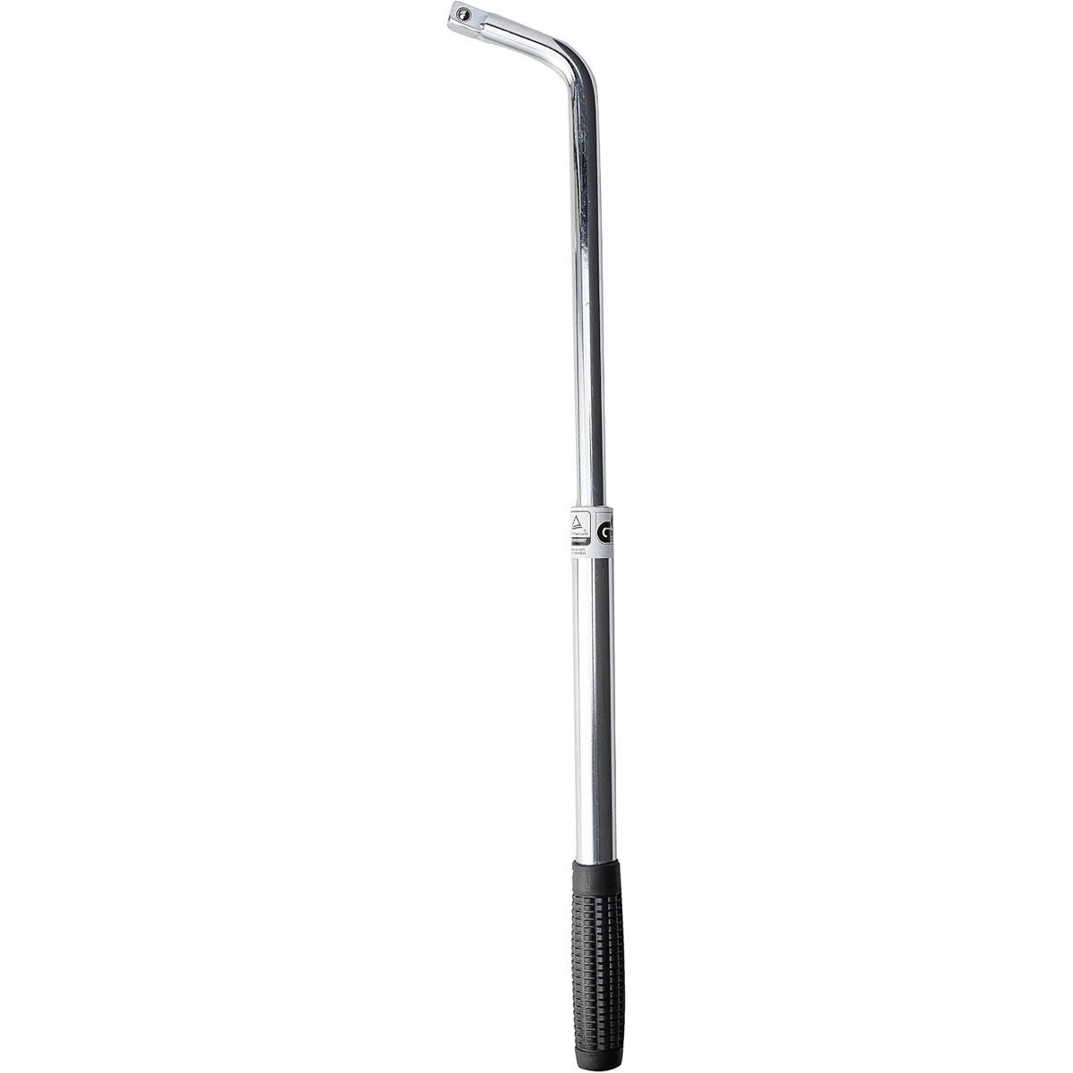 Hilka Telescopic Wheel Nut Wrench 17mm x 19mm Reversible Socket 350-530mm Silver - Image 4
