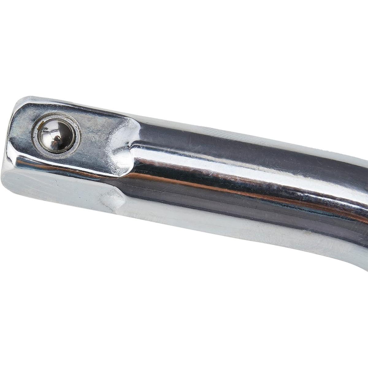Hilka Telescopic Wheel Nut Wrench 17mm x 19mm Reversible Socket 350-530mm Silver - Image 5