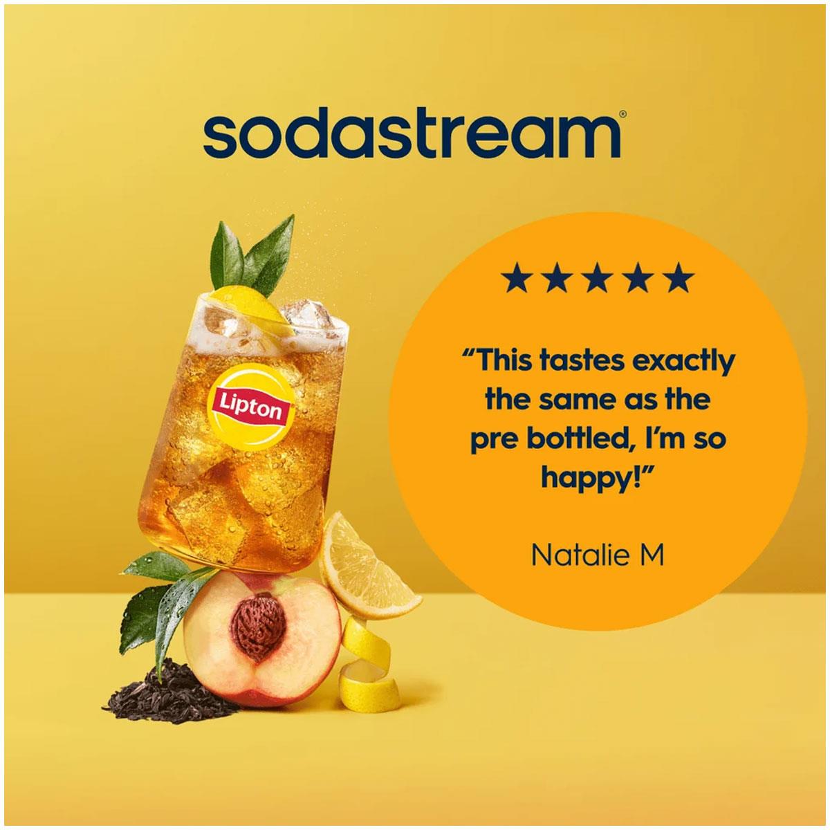 SodaStream Lipton Ice Tea Peach Drink Mix Syrup Sparkling Peach Iced Tea Flavour 440 ml - Image 4