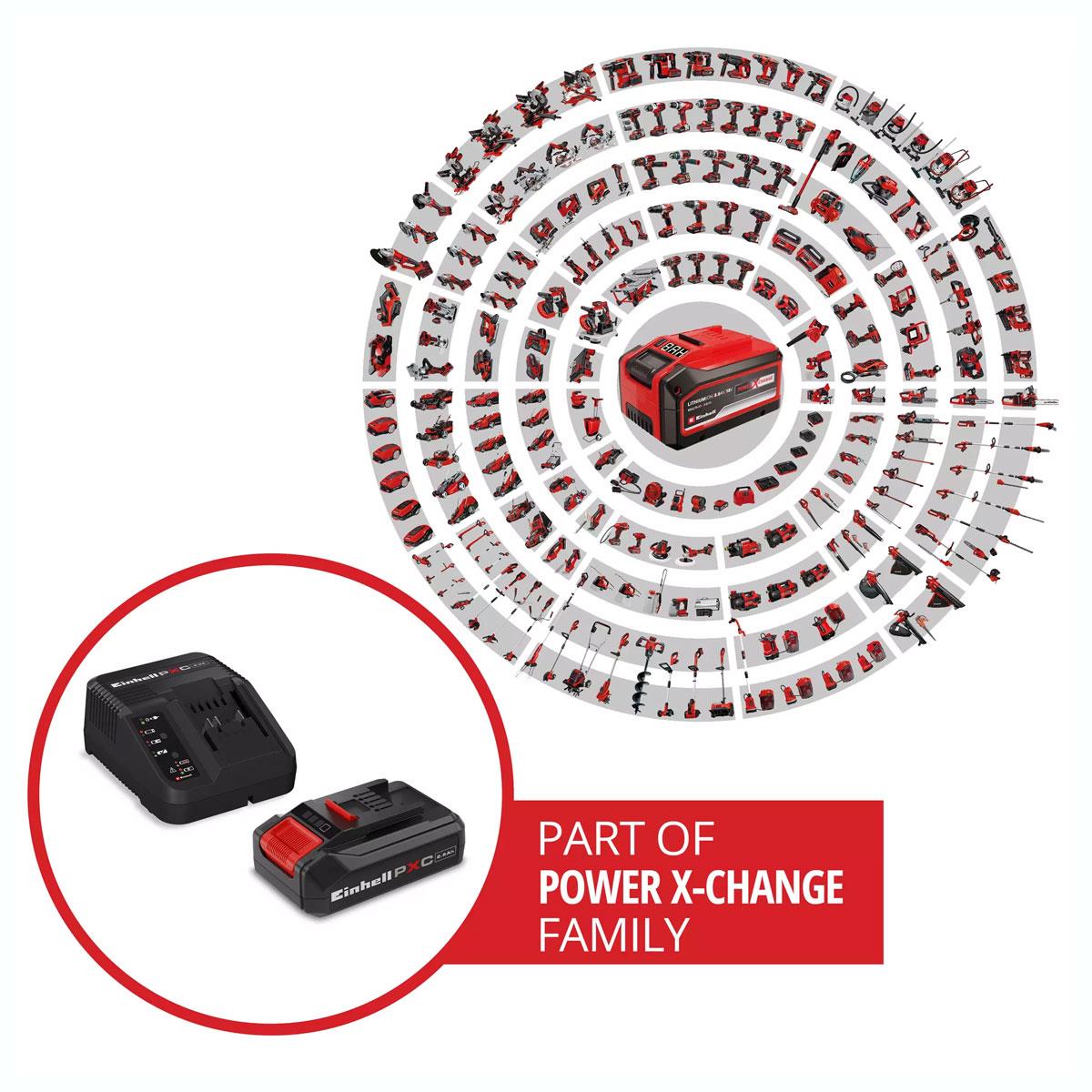 Einhell Power X-Change PXC Starter Kit 18V 2.5Ah Battery and Charger Li-Ion 50 Min Charging - Image 3