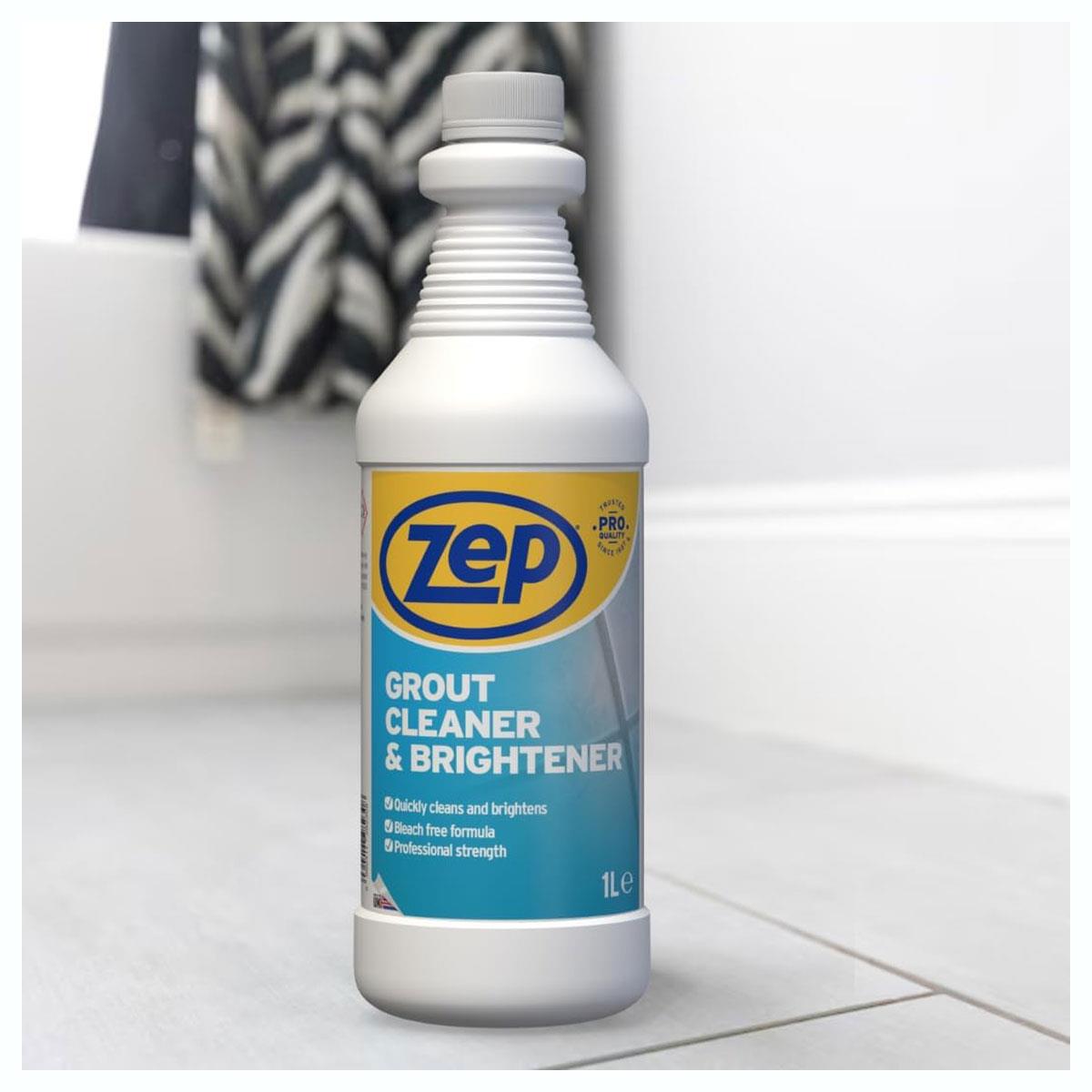 Zep Grout Cleaner & Brightener Professional Strength Tile Grout Stain Remover Deep Cleaning Liquid 1 L - Image 8