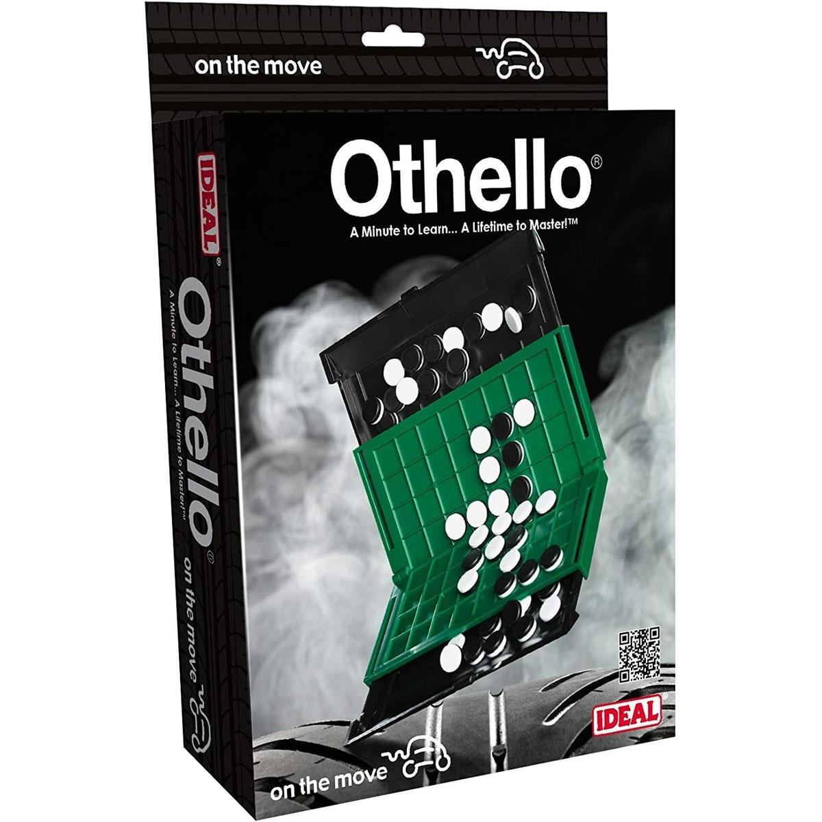 John Adams Othello On The Move Travel Board Game Foldable Plastic Strategy Game 2 Players Ages 7+ Multicolor